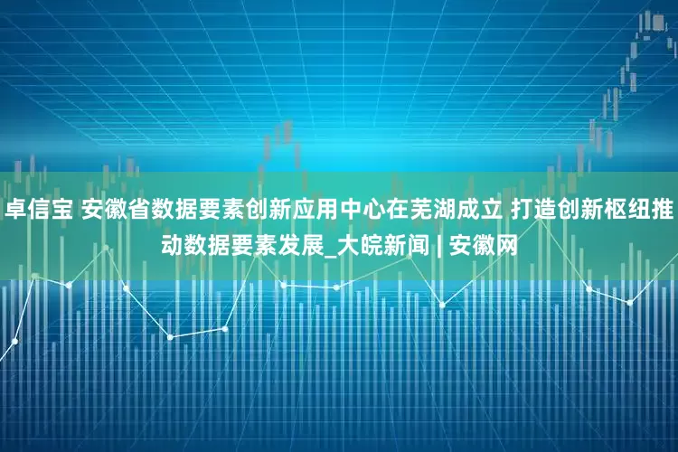 卓信宝 安徽省数据要素创新应用中心在芜湖成立 打造创新枢纽推动数据要素发展_大皖新闻 | 安徽网